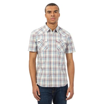 Levi's Blue checked western style shirt